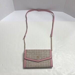 Anne Klein Pink and Cream Crossbody Bag